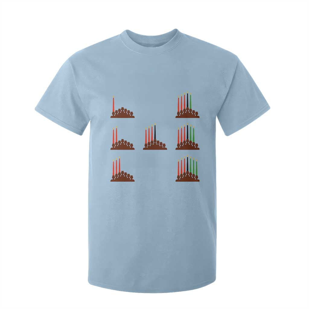 Kwanzaa Kinara Seven Candles African American Holiday T Shirt For Kid - African Pride
