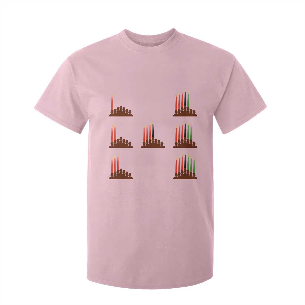 Kwanzaa Kinara Seven Candles African American Holiday T Shirt For Kid - African Pride