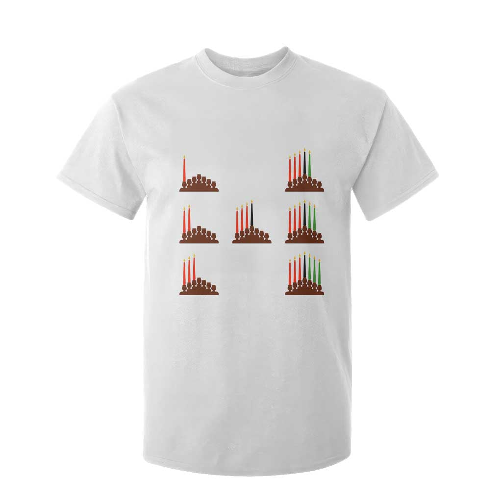 Kwanzaa Kinara Seven Candles African American Holiday T Shirt For Kid - African Pride