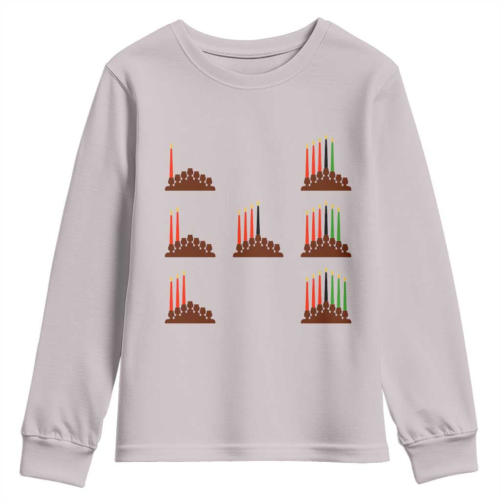 Kwanzaa Kinara Seven Candles African American Holiday Youth Sweatshirt - African Pride