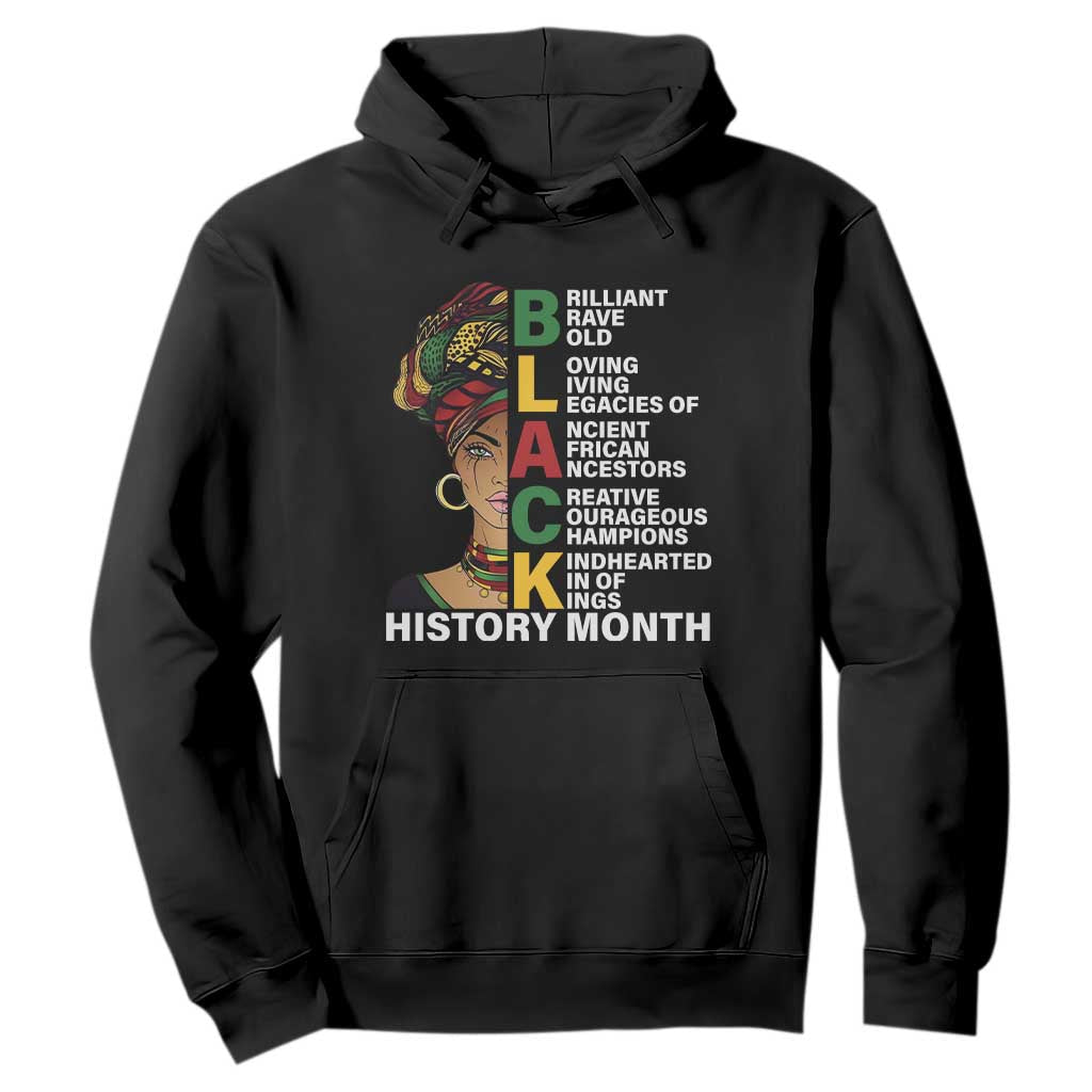 Black History Month Brilliant Brave Bold Hoodie African American Black Pride