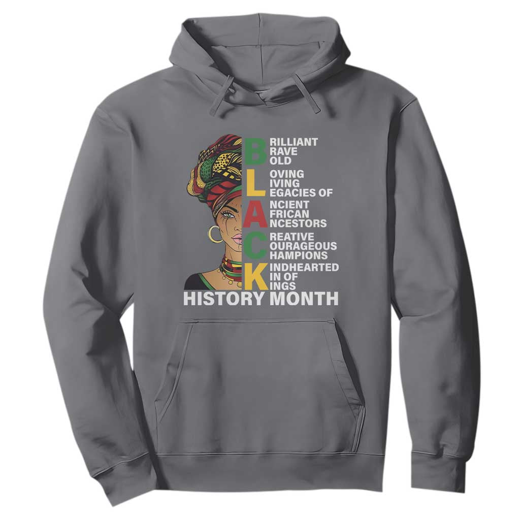 Black History Month Brilliant Brave Bold Hoodie African American Black Pride