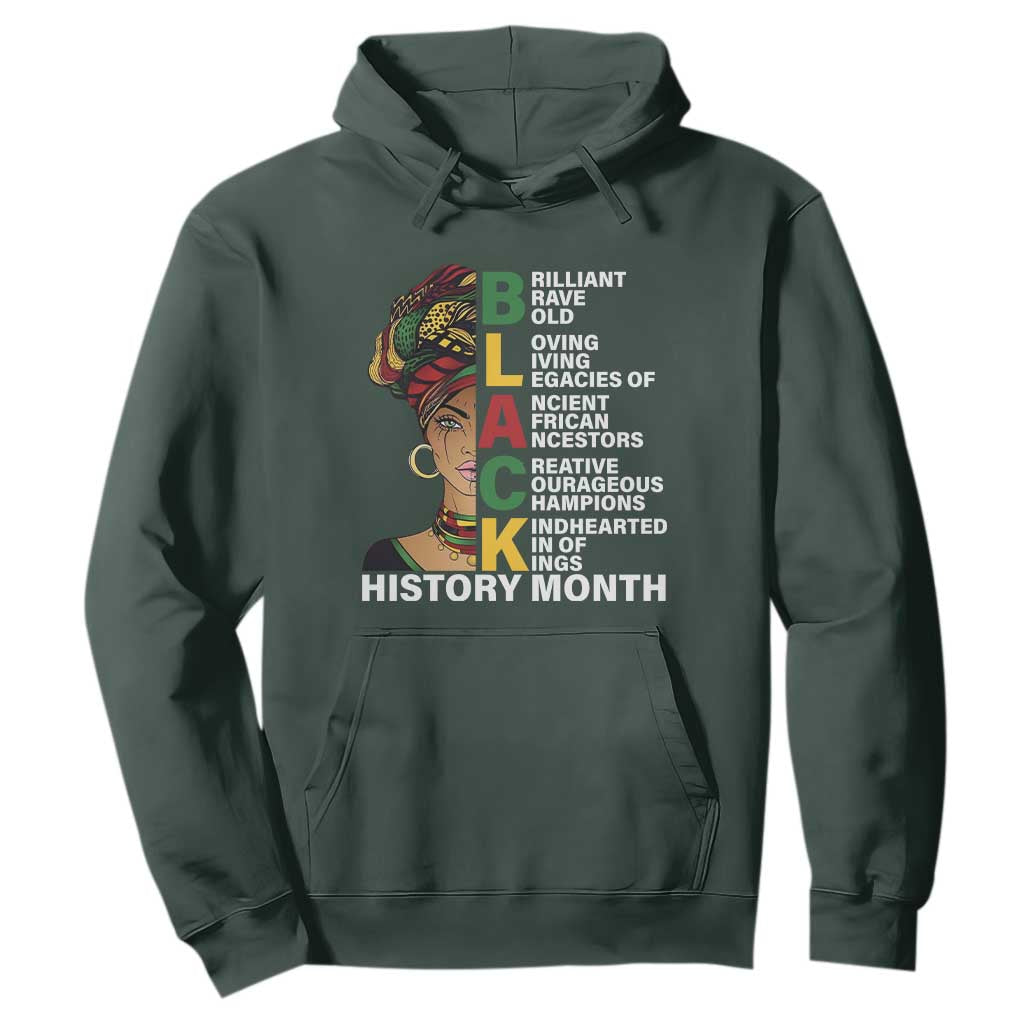 Black History Month Brilliant Brave Bold Hoodie African American Black Pride