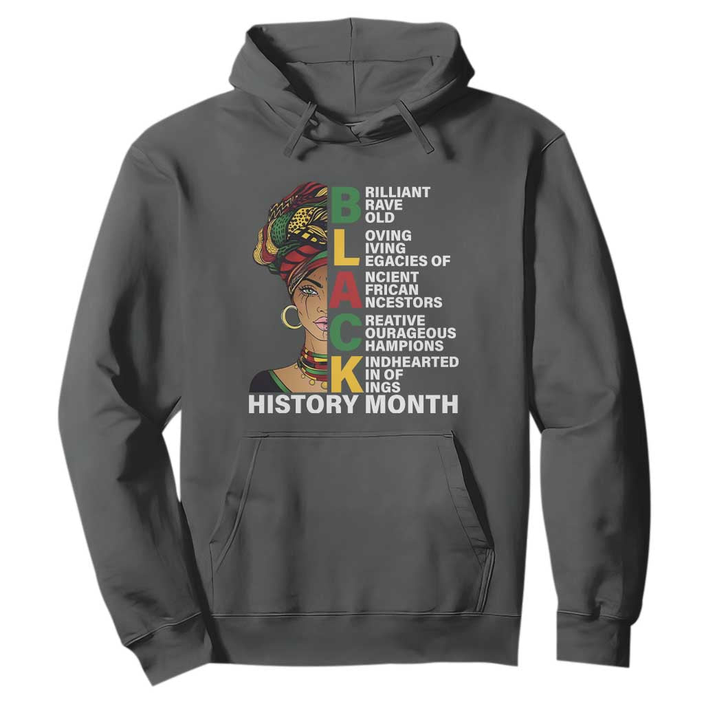 Black History Month Brilliant Brave Bold Hoodie African American Black Pride
