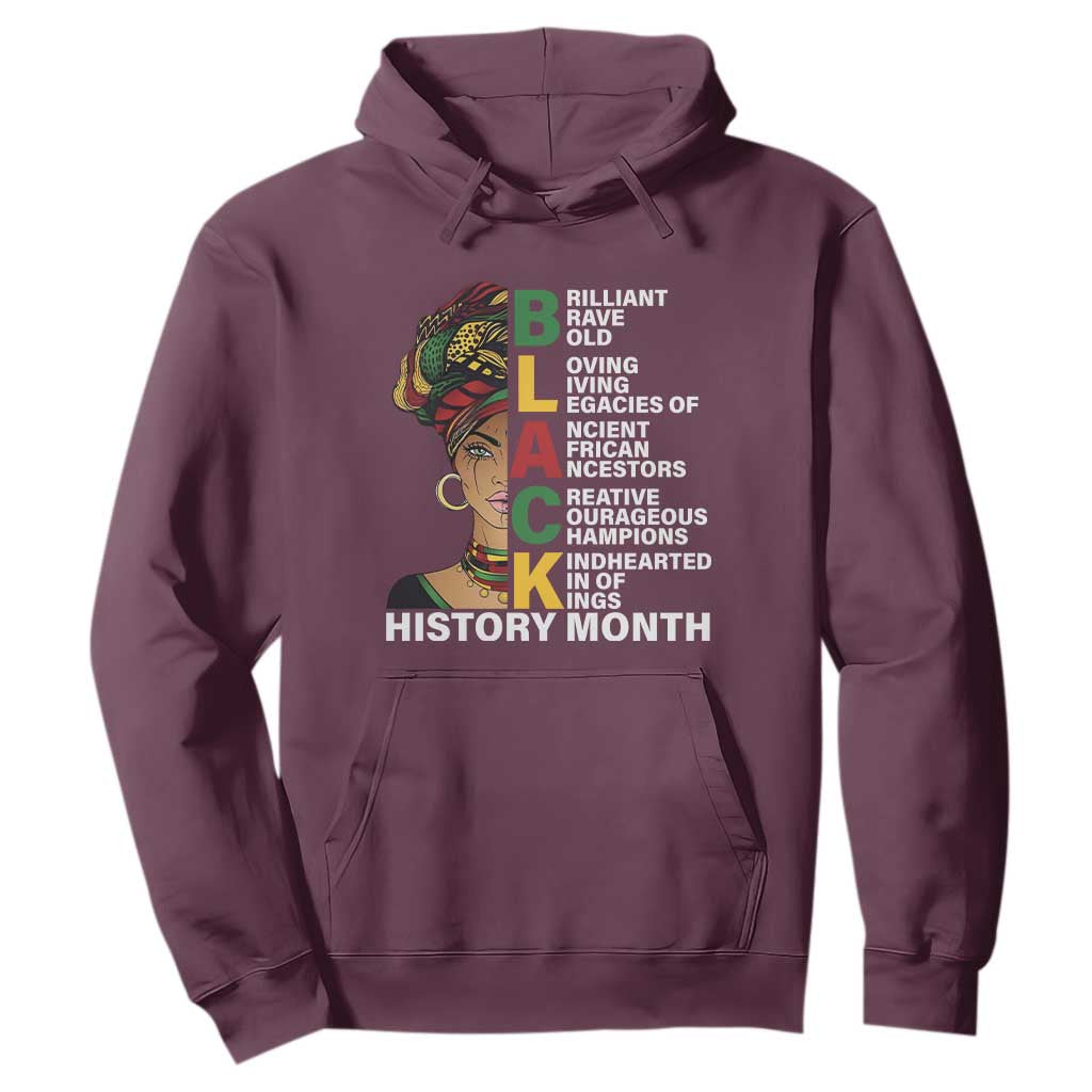 Black History Month Brilliant Brave Bold Hoodie African American Black Pride