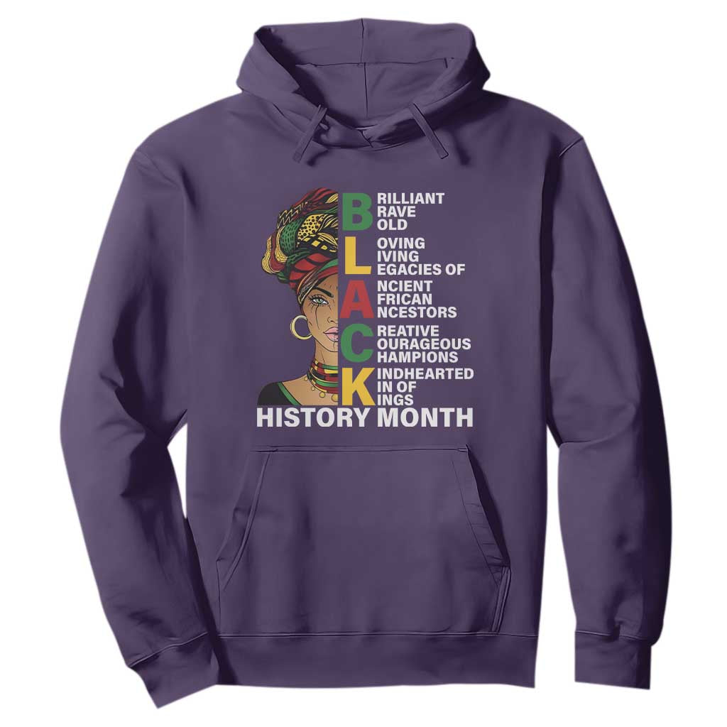 Black History Month Brilliant Brave Bold Hoodie African American Black Pride
