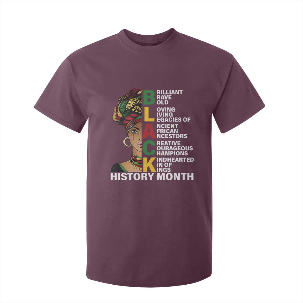 Black History Month Brilliant Brave Bold T Shirt For Kid African American Black Pride