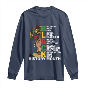 Black History Month Brilliant Brave Bold Long Sleeve Shirt African American Black Pride