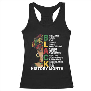 Black History Month Brilliant Brave Bold Racerback Tank Top African American Black Pride