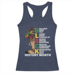 Black History Month Brilliant Brave Bold Racerback Tank Top African American Black Pride