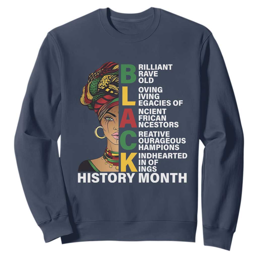 Black History Month Brilliant Brave Bold Sweatshirt African American Black Pride