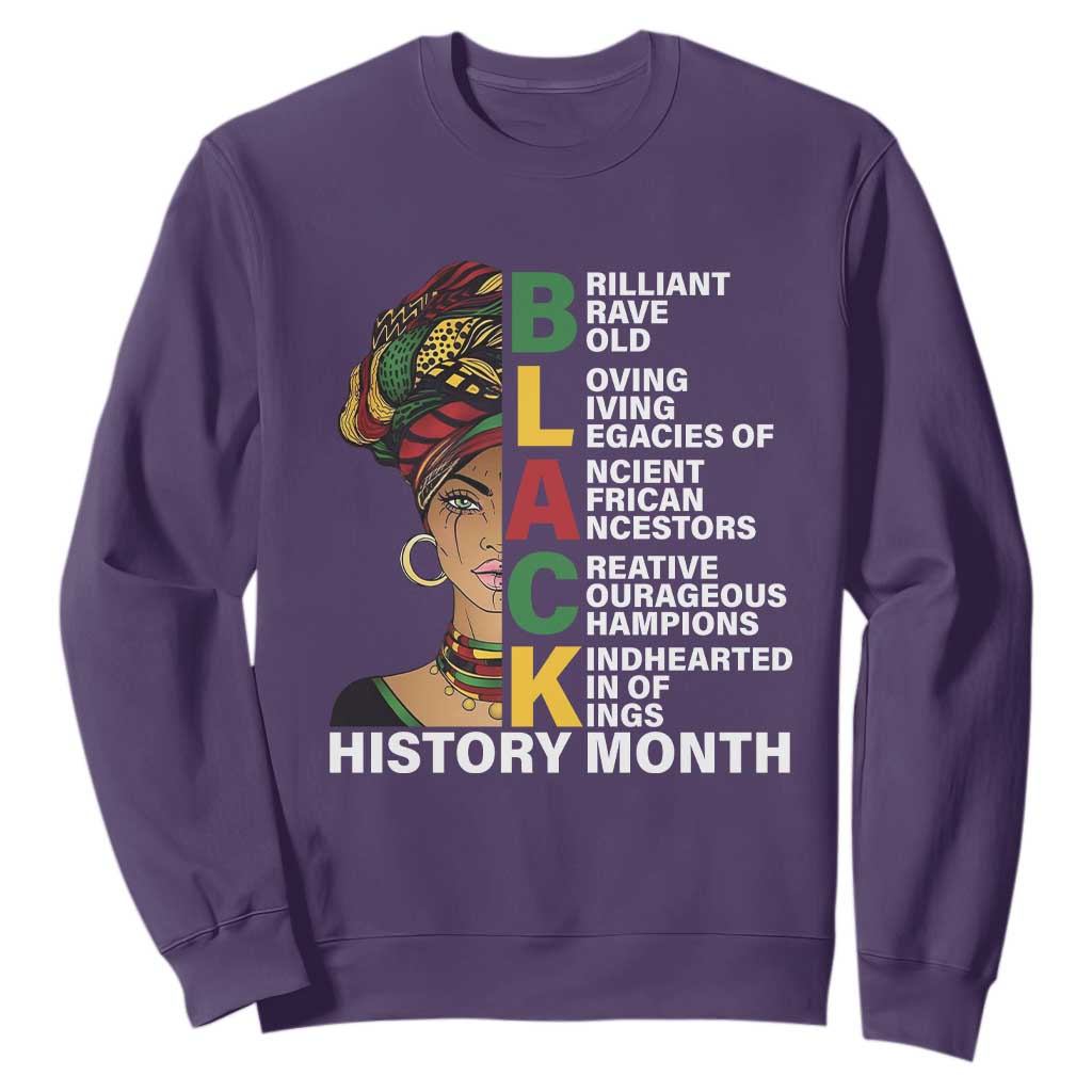 Black History Month Brilliant Brave Bold Sweatshirt African American Black Pride