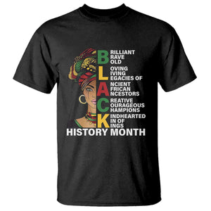 Black History Month Brilliant Brave Bold T Shirt African American Black Pride
