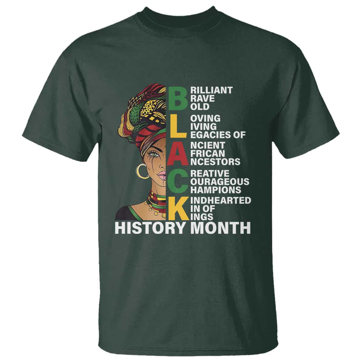 Black History Month Brilliant Brave Bold T Shirt African American Black Pride