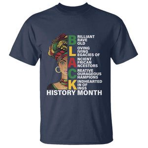 Black History Month Brilliant Brave Bold T Shirt African American Black Pride