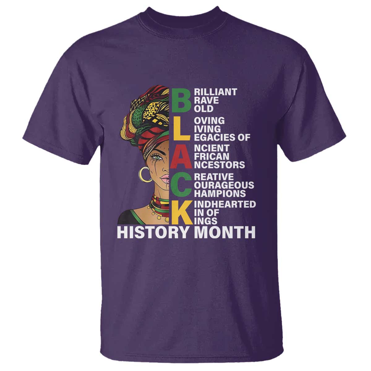 Black History Month Brilliant Brave Bold T Shirt African American Black Pride
