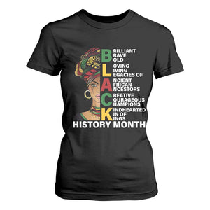 Black History Month Brilliant Brave Bold T Shirt For Women African American Black Pride