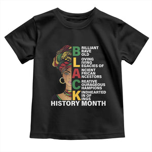 Black History Month Brilliant Brave Bold Toddler T Shirt African American Black Pride
