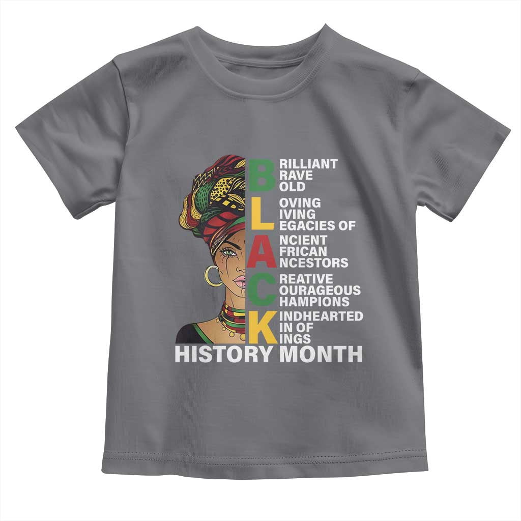 Black History Month Brilliant Brave Bold Toddler T Shirt African American Black Pride