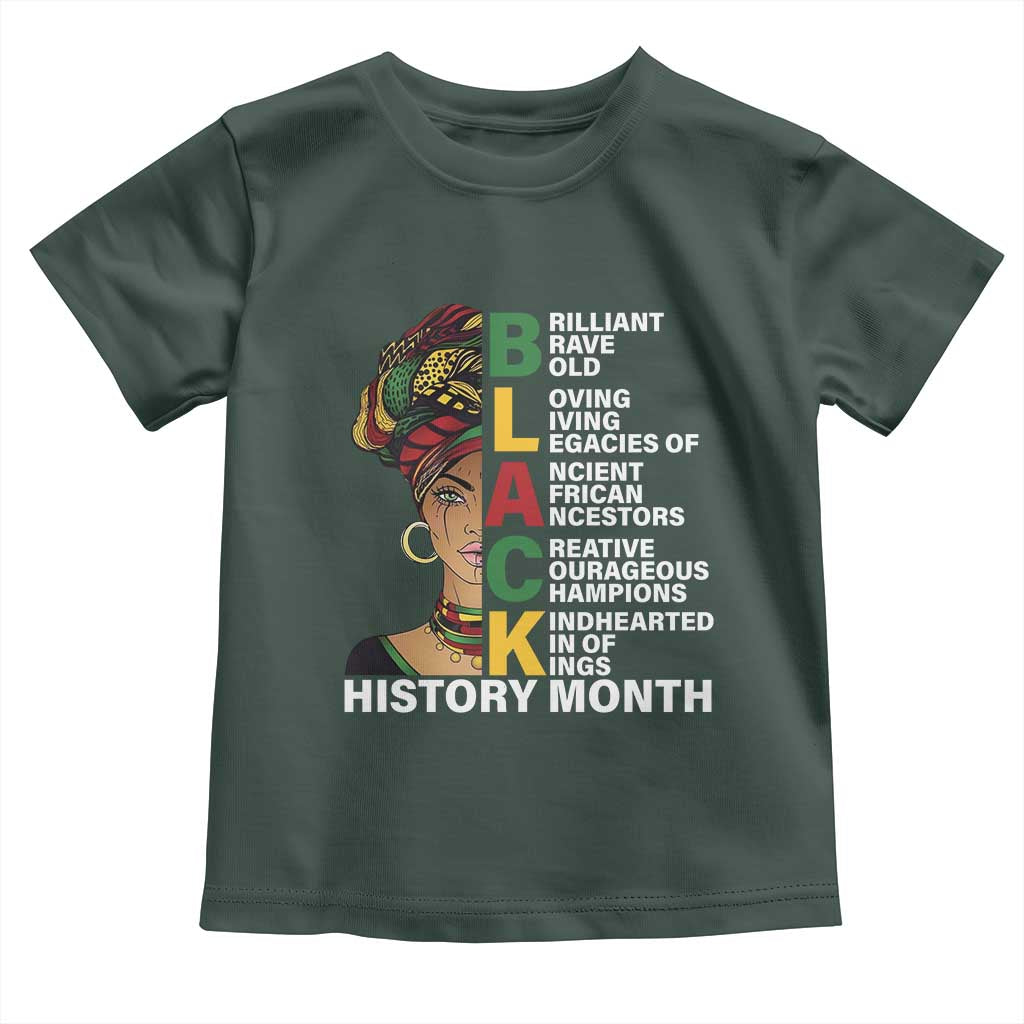 Black History Month Brilliant Brave Bold Toddler T Shirt African American Black Pride