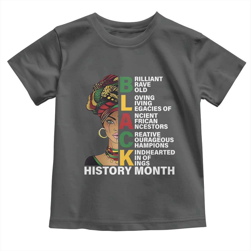 Black History Month Brilliant Brave Bold Toddler T Shirt African American Black Pride