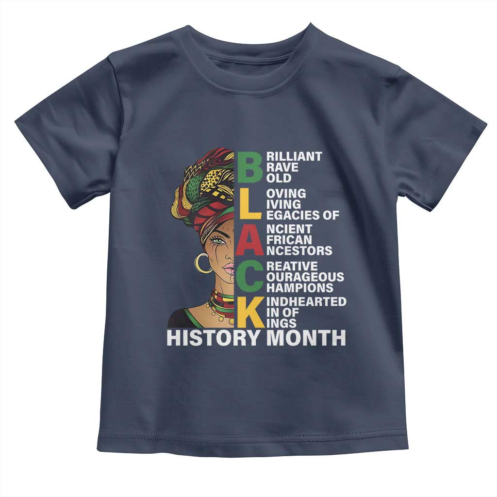 Black History Month Brilliant Brave Bold Toddler T Shirt African American Black Pride