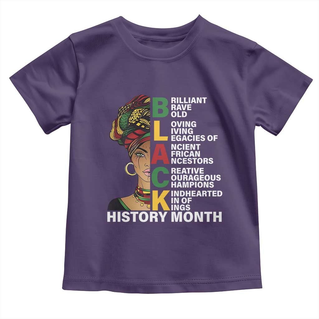 Black History Month Brilliant Brave Bold Toddler T Shirt African American Black Pride