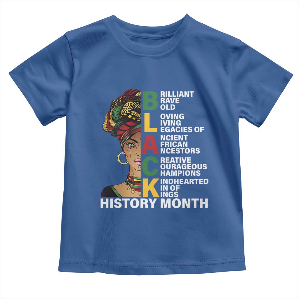 Black History Month Brilliant Brave Bold Toddler T Shirt African American Black Pride