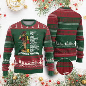 Black History Month Brilliant Brave Bold Ugly Christmas Sweater African American Black Pride
