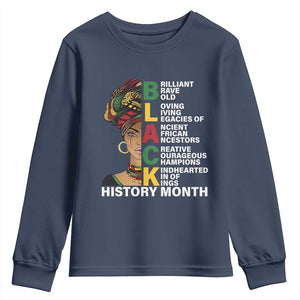 Black History Month Brilliant Brave Bold Youth Sweatshirt African American Black Pride