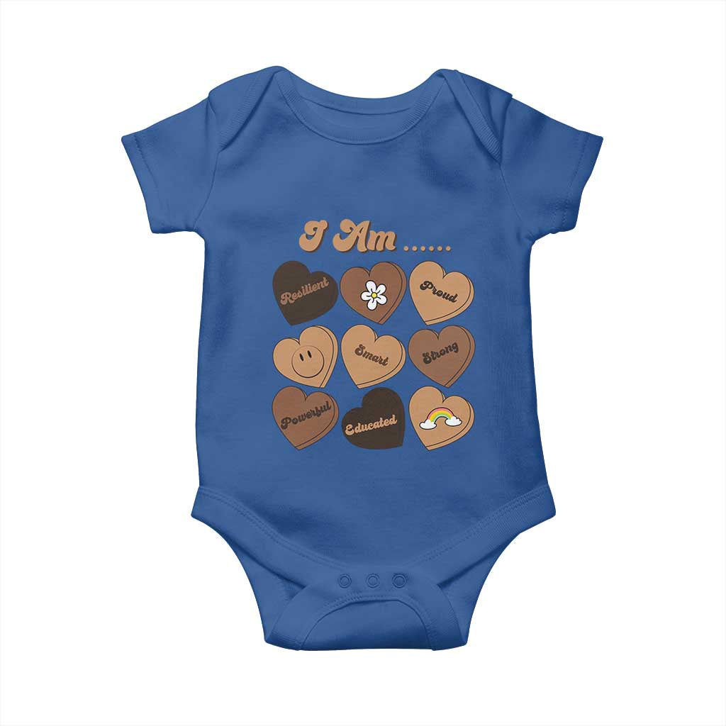 African American Proud Black History Baby Onesie Melanin Hearts