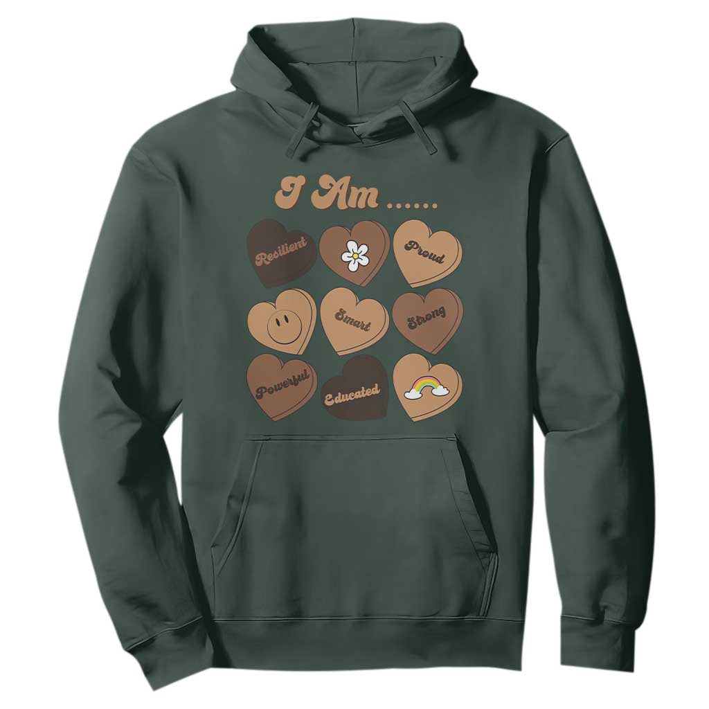 African American Proud Black History Hoodie Melanin Hearts