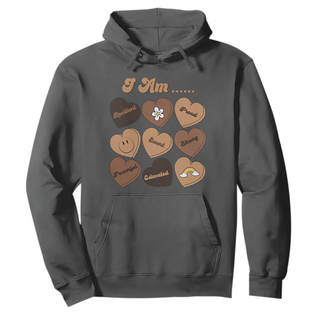 African American Proud Black History Hoodie Melanin Hearts