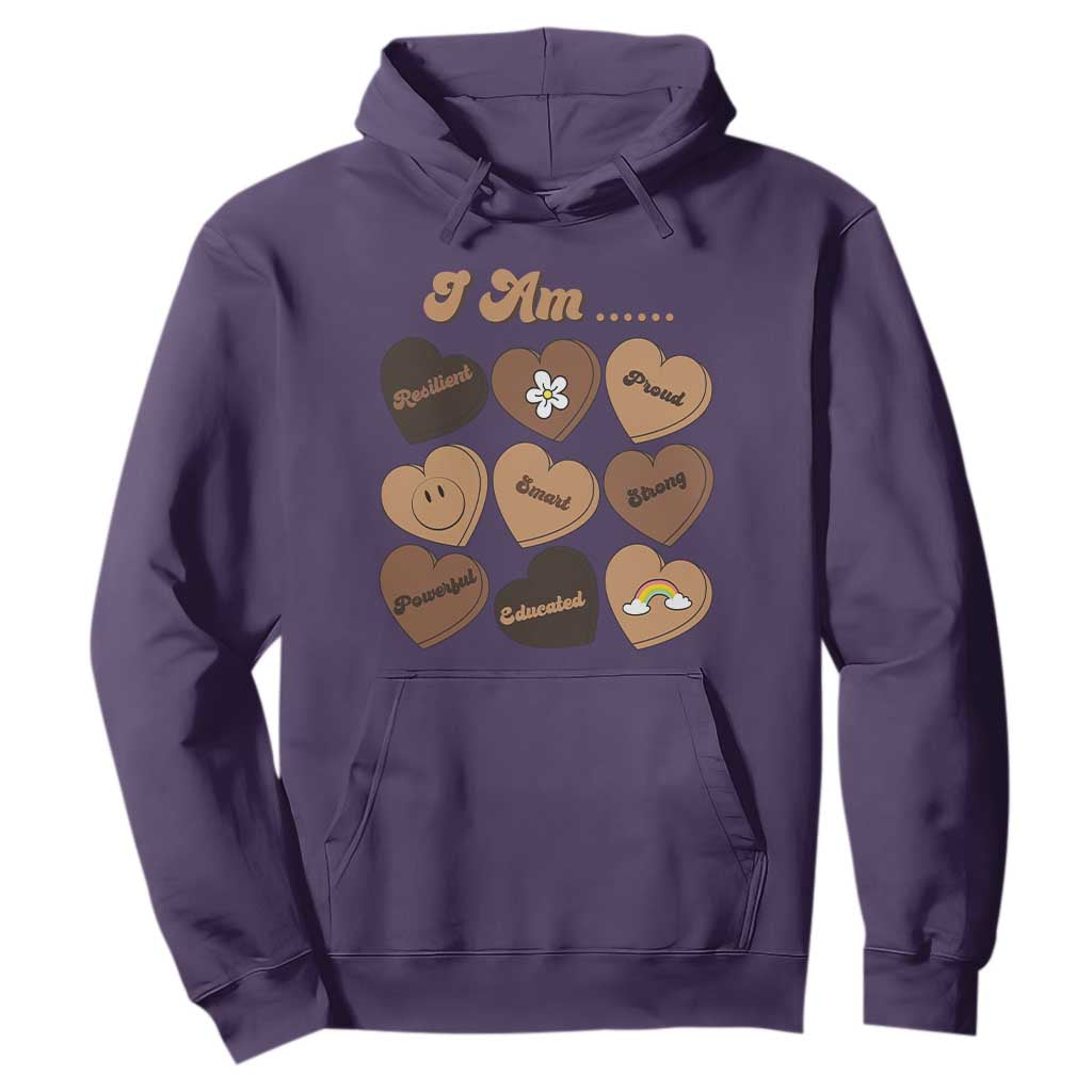 African American Proud Black History Hoodie Melanin Hearts