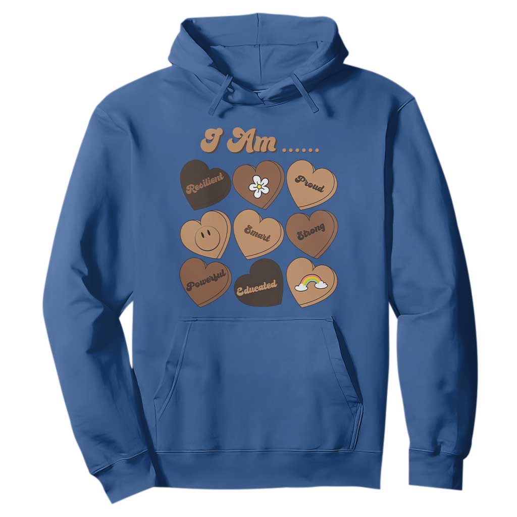African American Proud Black History Hoodie Melanin Hearts