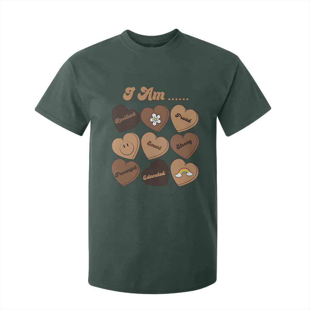 African American Proud Black History T Shirt For Kid Melanin Hearts