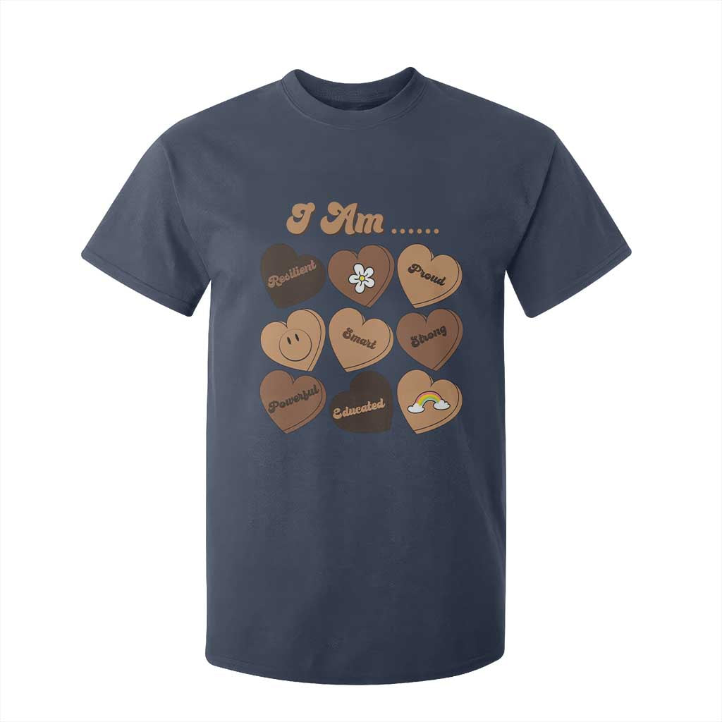 African American Proud Black History T Shirt For Kid Melanin Hearts