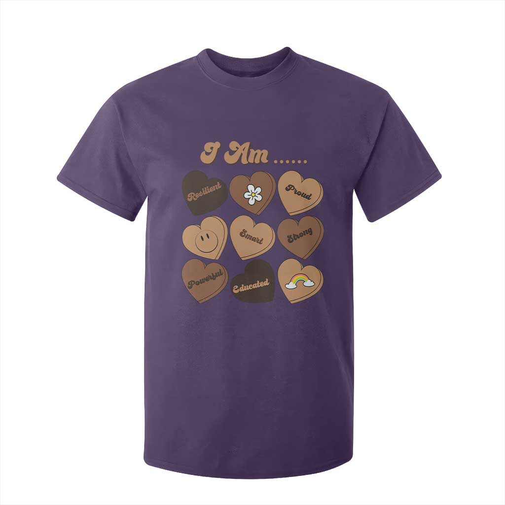 African American Proud Black History T Shirt For Kid Melanin Hearts