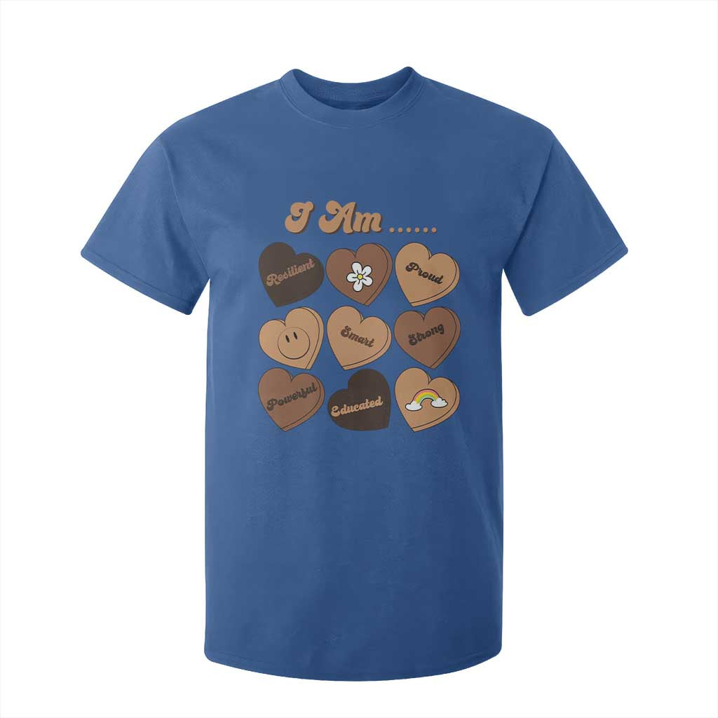African American Proud Black History T Shirt For Kid Melanin Hearts