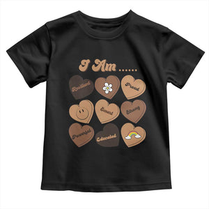 African American Proud Black History Toddler T Shirt Melanin Hearts