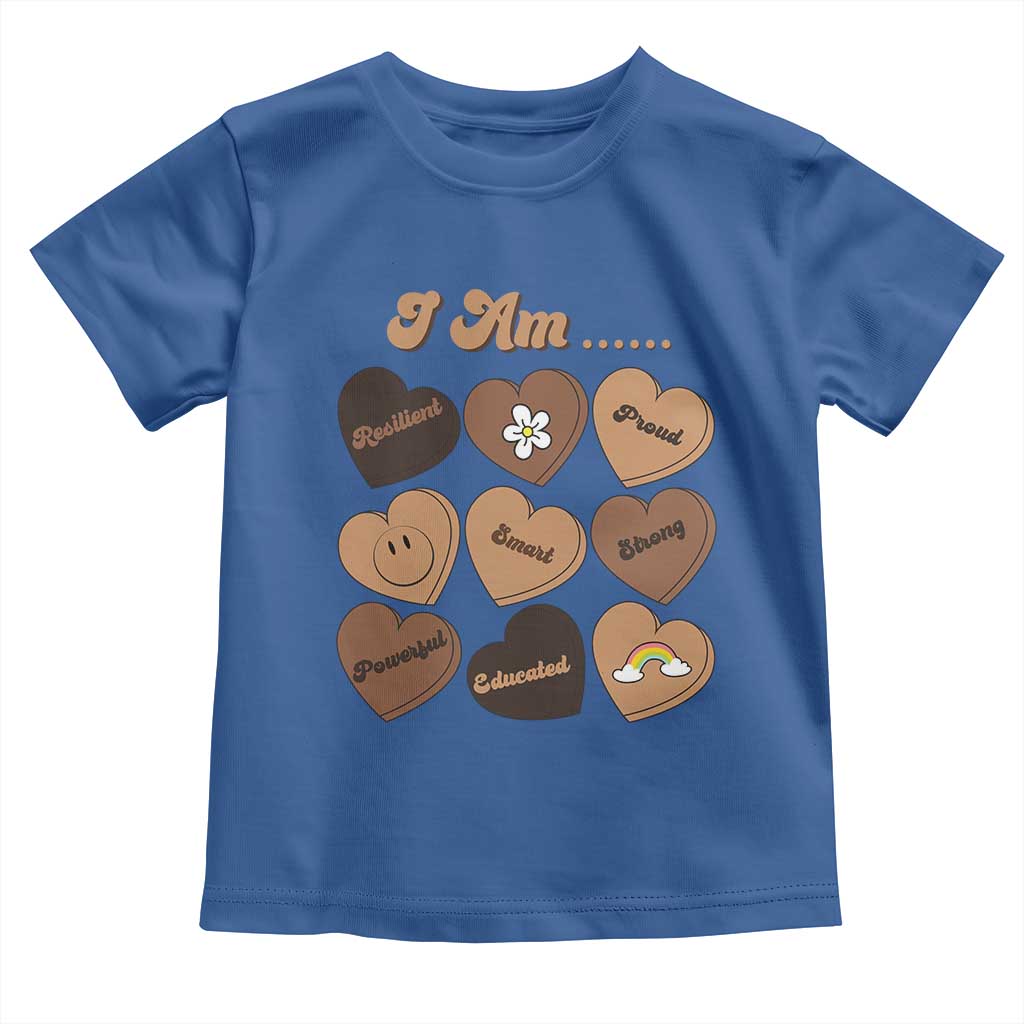 African American Proud Black History Toddler T Shirt Melanin Hearts