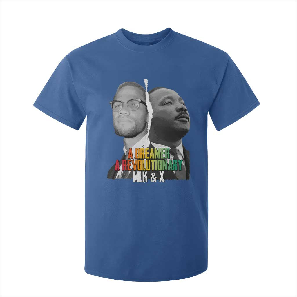 Martin Luther King Malcolm X T Shirt For Kid A Dreamer A Revolutionary Black Leaders