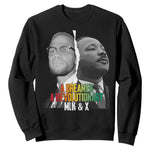 Martin Luther King Malcolm X Sweatshirt A Dreamer A Revolutionary Black Leaders