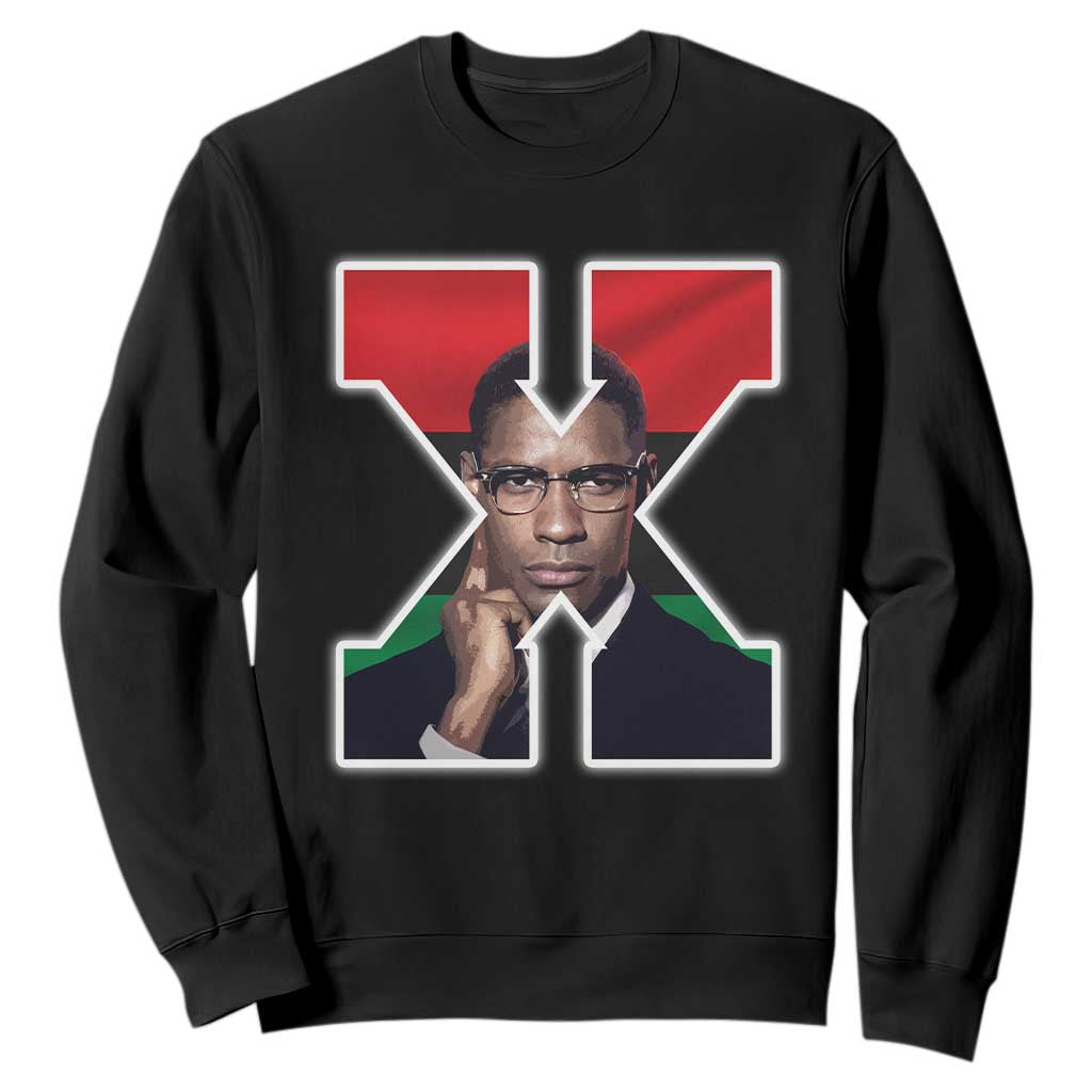 Malcolm X Black Liberation Flag Black History Month Sweatshirt