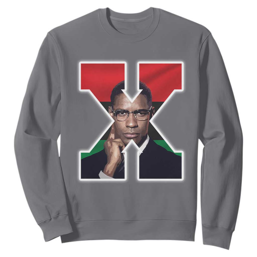 Malcolm X Black Liberation Flag Black History Month Sweatshirt