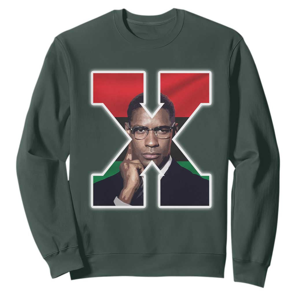 Malcolm X Black Liberation Flag Black History Month Sweatshirt