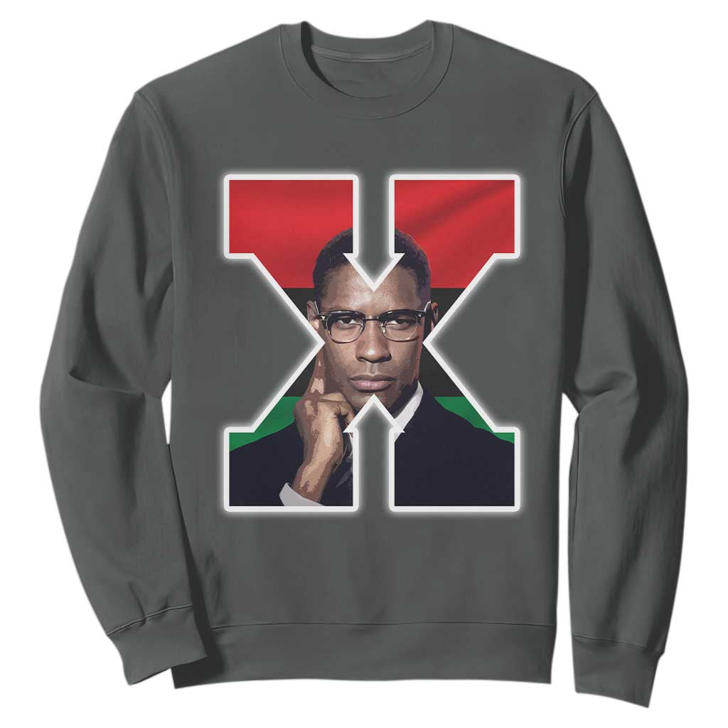 Malcolm X Black Liberation Flag Black History Month Sweatshirt