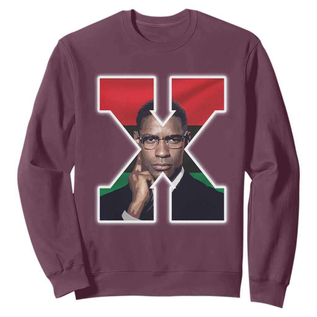 Malcolm X Black Liberation Flag Black History Month Sweatshirt