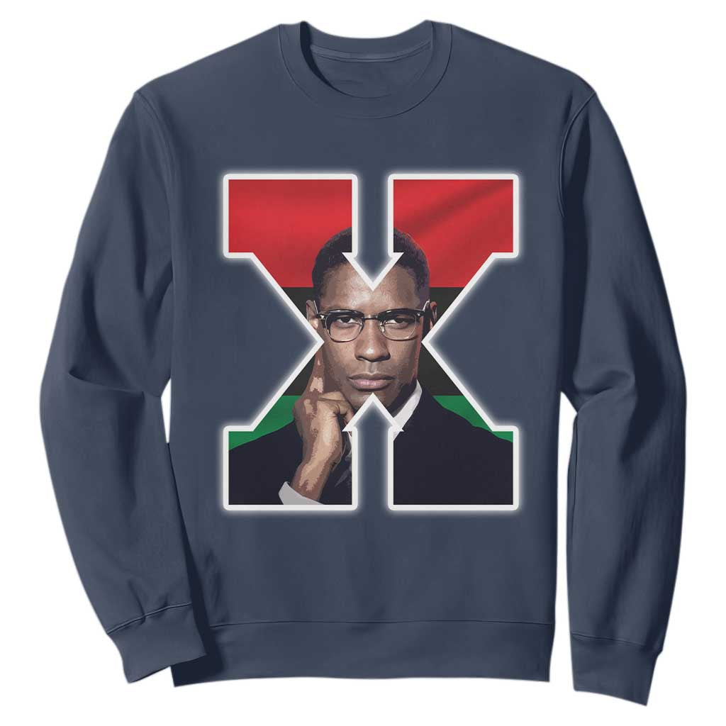 Malcolm X Black Liberation Flag Black History Month Sweatshirt