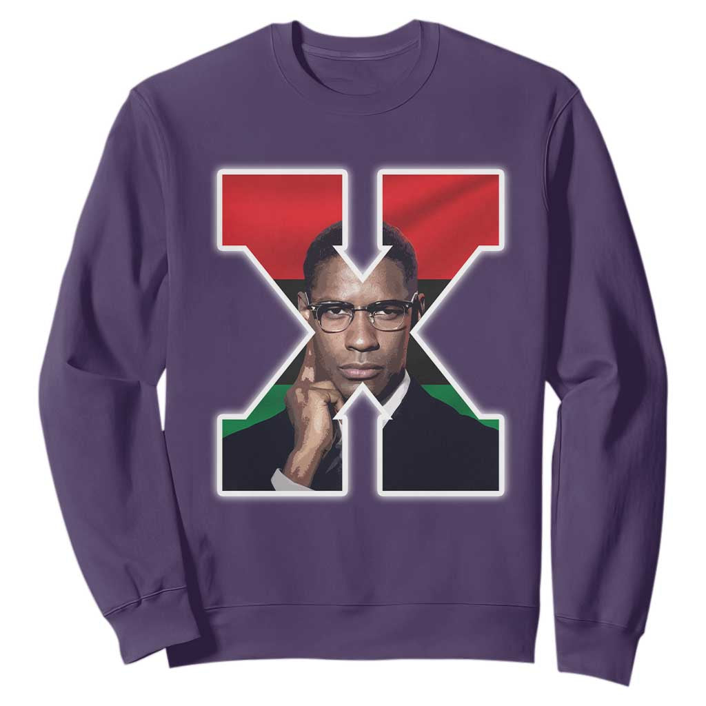 Malcolm X Black Liberation Flag Black History Month Sweatshirt